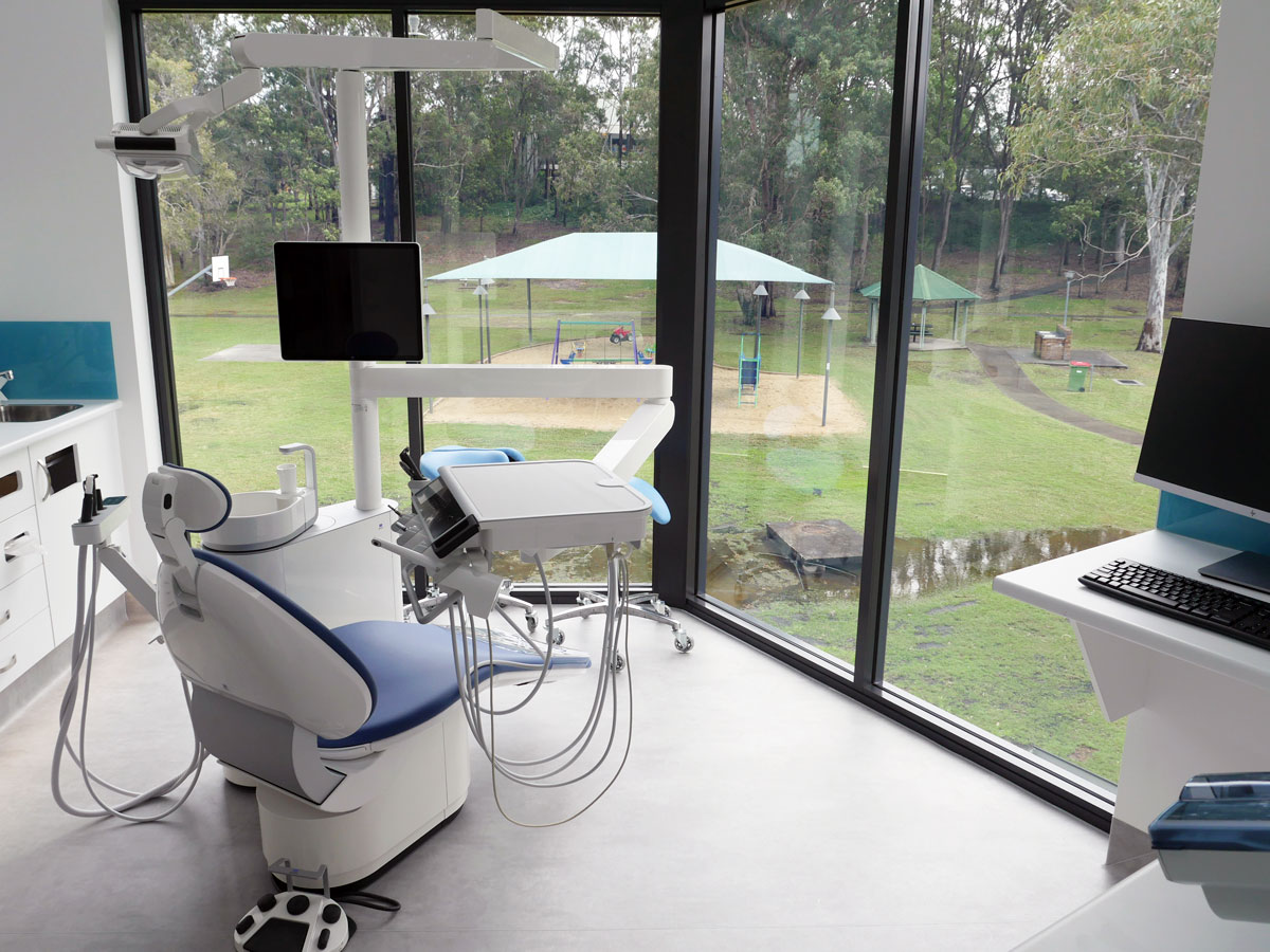 Dental treatment room with beautiful view at Trusted Dental AshmoreAshmore Gold Coast